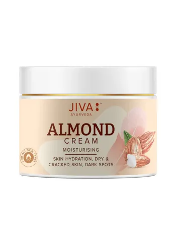 Крем с миндалем, для увлажнения и питания, 100 г, Джива Аюрведа; Cream with almonds, 100 g, Jiva Ayurveda
